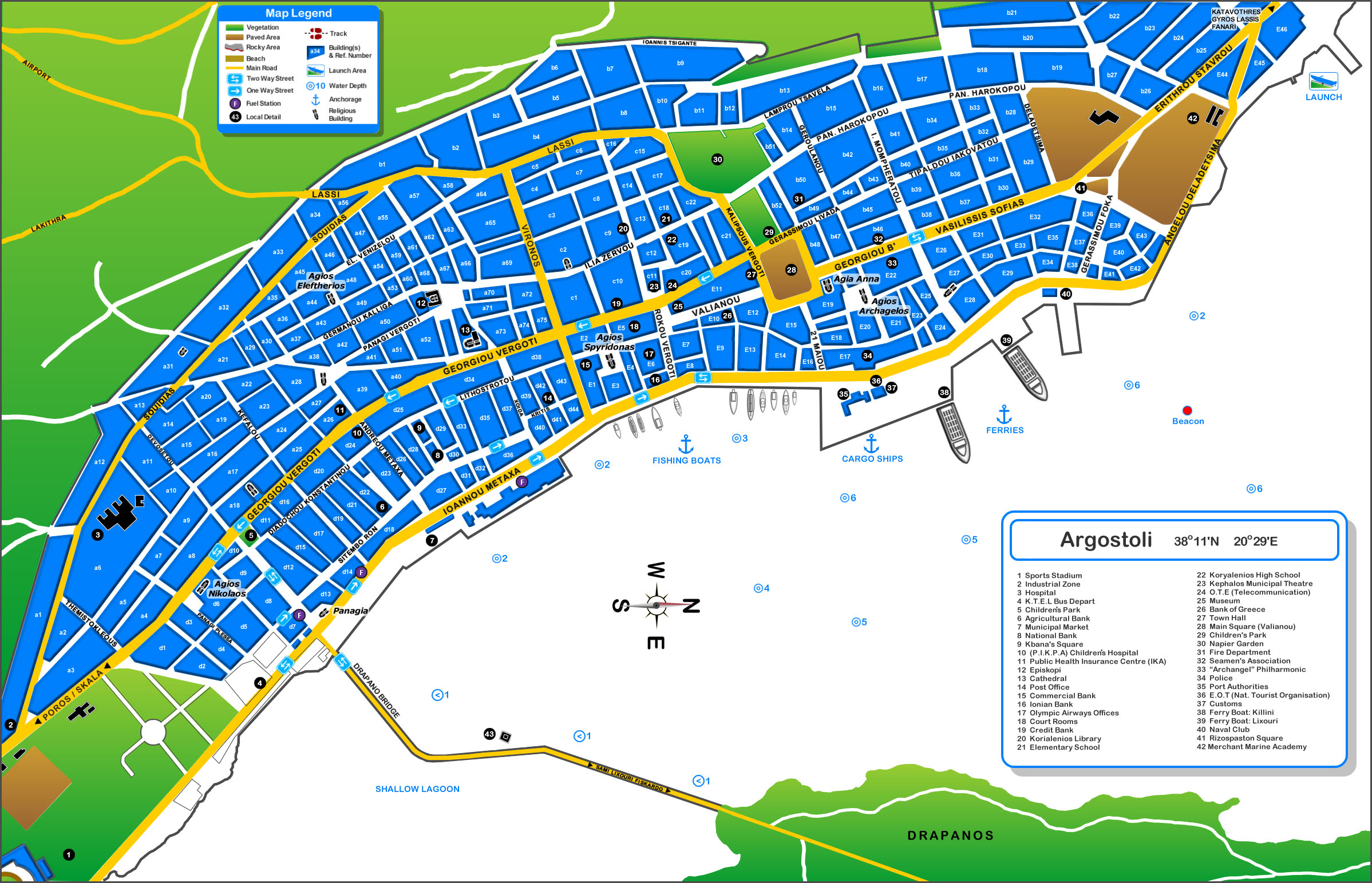 Skala village map